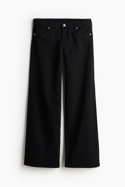 H&M - Women Black Low-Waisted Twill Trousers