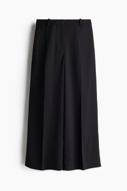H&M - Women Black Wide Twill Trousers