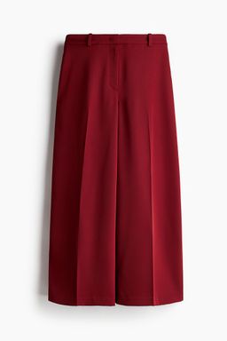 H&M - Women Red Wide Twill Trousers