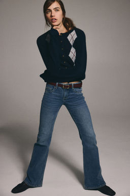 H&M - Women Blue Fla Low Jeans