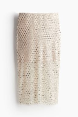 H&M - Women Silver Sequined Pencil Skirt
