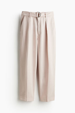 H&M - Women Pink Belted Trousers