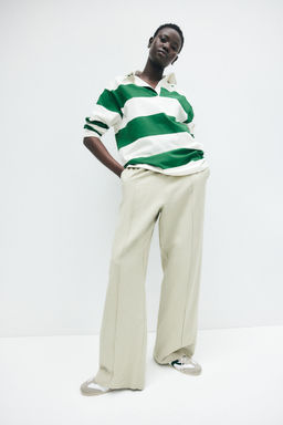 H&M - Women Beige Linen-Blend Trousers