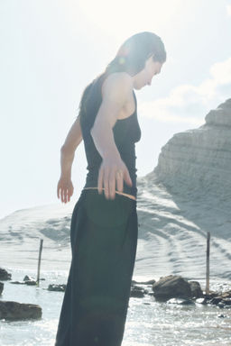 H&M - Women Blue Cropped Linen-Blend Trousers