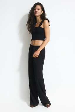 H&M - Women Black Drawstring Trousers