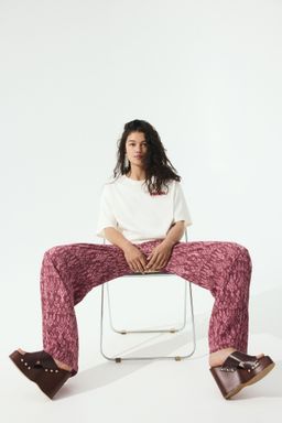 H&M - Women Pink Drawstring Trousers