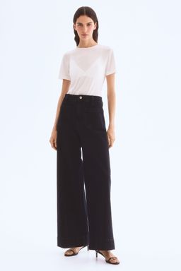 H&M - Women Blue Wide High Jeans