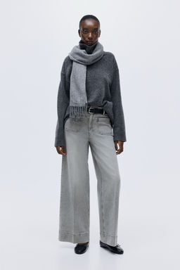 H&M - Women Grey Wide High Jeans