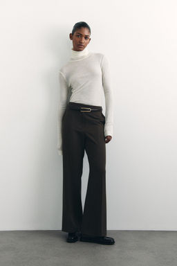 H&M - Women Brown Bootcut Trousers