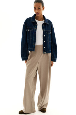 H&M - Women Beige Tailo Jersey Trousers