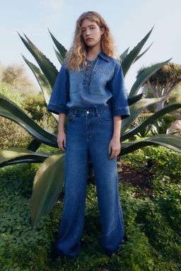 H&M - Women Blue Fla Jeans