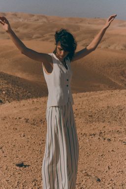 H&M - Women White Wide Trousers