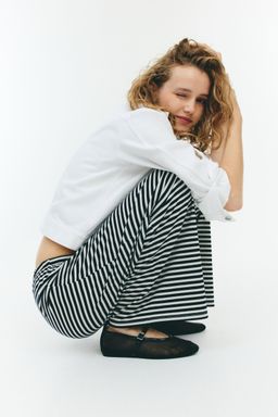 H&M - Women Blue Straight Drawstring Trousers