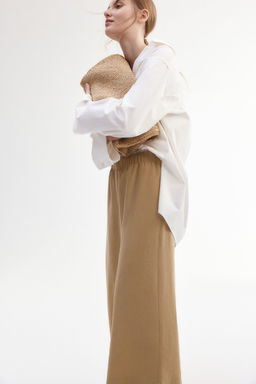 H&M - Women Beige Wide Culottes