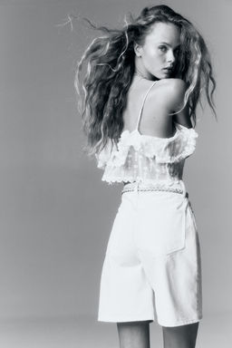 H&M - Women White Denim Bermuda Shorts