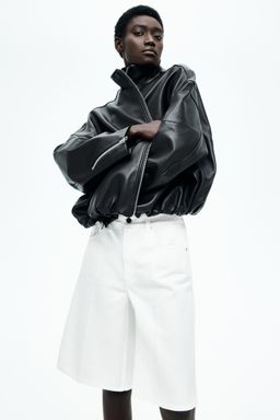 H&M - Women White Denim Bermuda Shorts