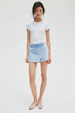 H&M - Women Blue Wrap Denim Skort