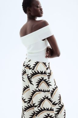 H&M - Women White Wide Pull-On Trousers