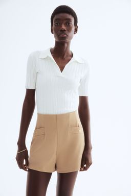 H&M - Women Beige Interlock Shorts