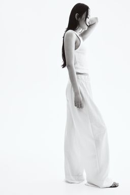 H&M - Women White Wide Trousers