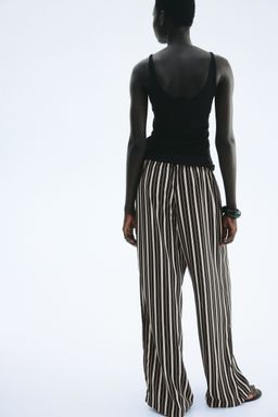 H&M - Women Black Drawstring Twill Trousers