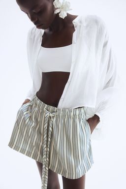 H&M - Women Multi-Color Twill Drawstring Shorts