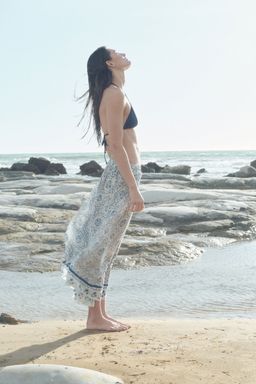 H&M - Women White Cotton Skirt