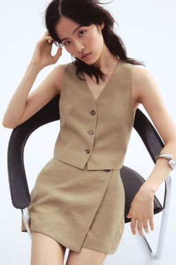 H&M - Women Beige Wrap Skort