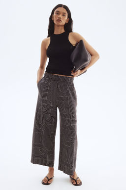 H&M - Women Black Viscose Culottes