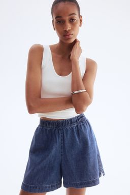 H&M - Women Blue Denim Pull-On Shorts