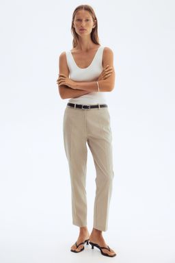 H&M - Women Beige Cigarette Trousers