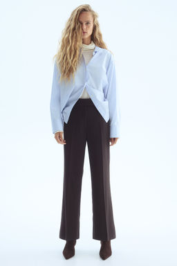 H&M - Women Brown Straight Trousers