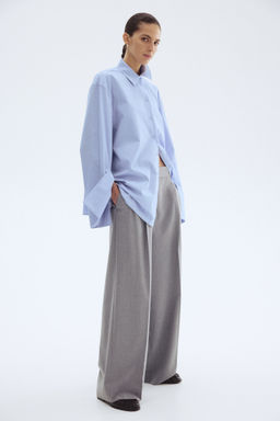 H&M - Women Grey Wide Tailo Trousers