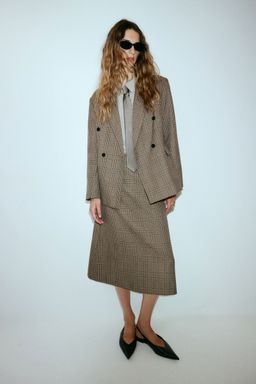 H&M - Women Brown Midi Skirt