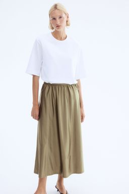 H&M - Women Green Drawstring-Detail Skirt