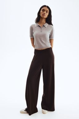 H&M - Women Brown Wide Pull-On Trousers