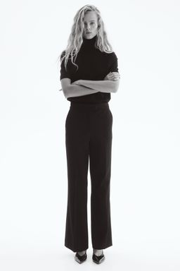 H&M - Women Black Bootcut Trousers