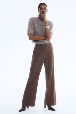 H&M - Women Beige Bootcut Trousers