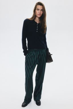 H&M - Women Blue Pull-On Trousers