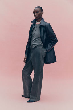 H&M - Women Grey Wide High Jeans