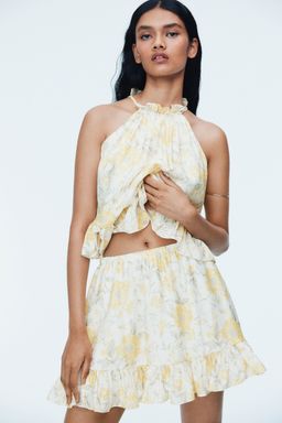 H&M - Women White Frill-Trimmed Skirt