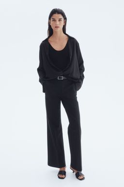 H&M - Women Black Bootcut Trousers