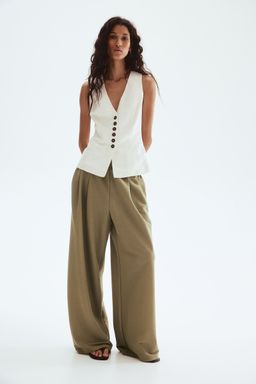 H&M - Women Green Pull-On Trousers