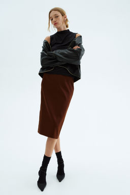 H&M - Women Brown Pencil Skirt