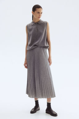 H&M - Women Grey Pleated Skirt