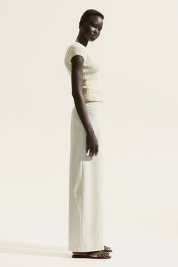 H&M - Women White Wide Trousers