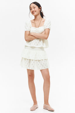 H&M - Women White Tie Skort