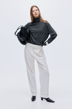 H&M - Women White Tailo Trousers