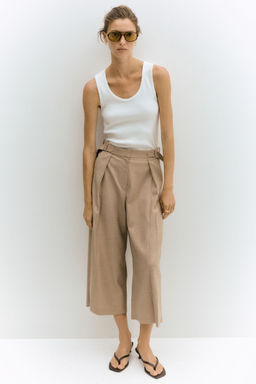 H&M - Women Beige Tailo Culottes