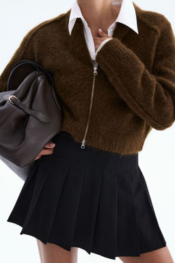 H&M - Women Black Pleated Mini Skirt